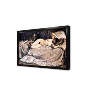 Woman Lying On A Couch Çerçeveli Mdf Tablo