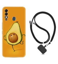 Tecno Spark 8T Kılıf Resimli Boyun Askılı İpli Desenli Silikon Series Dance Avokado 1878