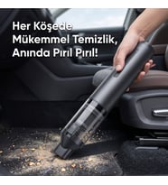 Araç İçi Ve Ev İçin Kablosuz Mini Süpürge - Güçlü Vakum Ve Toz Üfleme Fonksiyonlu Taşınabilir Şarjlı Temizlik Seti