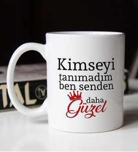 BK Gift Kimseyi Tanımadım Ben Tasarımlı Beyaz Kupa Bardak Arkadaşa Hediye , Doğum Günü Hediyesi-4