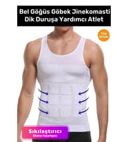 Yeni Sezon Bel Göğüs Dik Duruş Jinekomasti Toparlayıcı Erkek Extra Göbek Sıkılaştırıcı Korse Atlet