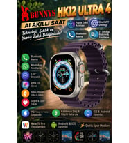 Samsung Galaxy S20 Uyumlu Ultra 4 AI Akıllı Saat IP67 Su Geçirmez what sapp Sesli Mesaj Gönderme AMOLED Bluetooth Aramalı