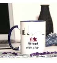 Fizik Öğretmenine Özel Öğretmenler Günü Hediyesi Kişiye Özel Kupa Bardak