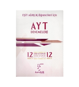 Karekök Yayınları Karekök Ayt 12 Denemeleri Eşit Ağırlık (Çok Renkli)
