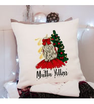Mutlu Yıllar & Merry Christmas & Yılbaşı Tasarımlı Yastık