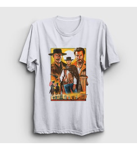 Presmono Unisex Beyaz Poster Film The Good The Bad And The Ugly T-Shirt 252448tt