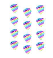Fender 1980351101 351 Shape Rainbow Thin Gitar Penası (12'li) İnce Yapılı Rengarenk Penalar Yumuşak Akor Geçişleri İçin