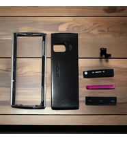 Nokia X6 Kapak Nokia X6-00 uyumlu Siyah ön Kapak Arka Kapak Tuş Takımı