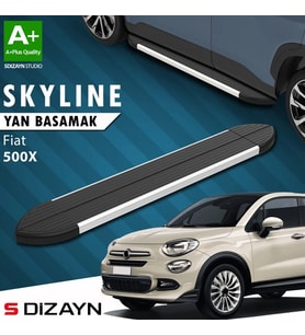 S-Dizayn Fiat 500X Skyline Aluminyum Yan Basamak 173 Cm 2014 Üzeri A+ Kalite
