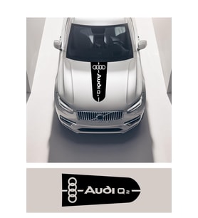 Audi Q2 İçin Uyumlu Aksesuar Oto Kaput Şerit Sticker 75 Cm