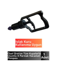 Premium Yüksek Kaliteli Tüm Kupalara Uyumlu Islak Kuru Kullanıma Uygun 4 Parmak Hacamat Pompası