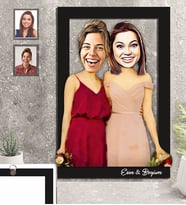 Kişiye Özel Bride To Be Bekarlığa Veda Karikatürlü 3D Ahşap Tablo 30x47 Mod4