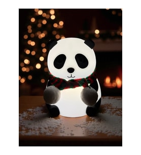 Renkli Şarj Edilebilir Panda Gece Lambası Silikon Lamba Kumaş Atkılı Çocuk Gece Lambası