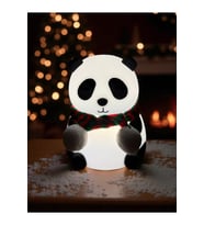 Renkli Şarj Edilebilir Panda Gece Lambası Silikon Lamba Kumaş Atkılı Çocuk Gece Lambası