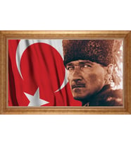 EV İŞYERİ OFİS İÇİN ALTIN ÇERÇEVELİ PASPARTULU TABLO VB900