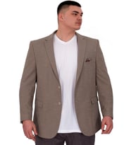 Mode XL Büyük Beden Erkek Ceket Blazer Britanya 23028 Vizon