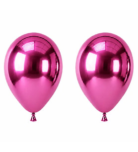 Pembe Renk Lateks krom Balon (45 cm) - 2 Adet