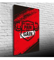 No Pain No Gain Poster Kanvas Tablo 50 x 70