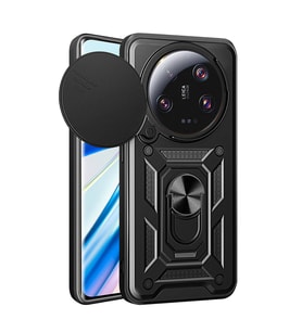 Xiaomi Mi 13 Ultra Uyumlu Kılıf Magnetik Standlı Kamera Korumalı Zore Sürgülü Vega Kapak