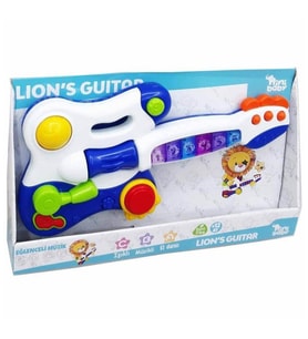 Nini Baby Lion Işıklı Sesli Müzikli Çocuk Gitar - Mavi Su Dünyası (STD)