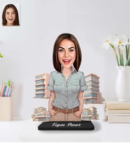 Kişiye Özel Mimar Kadın Ahşap Biblo-39