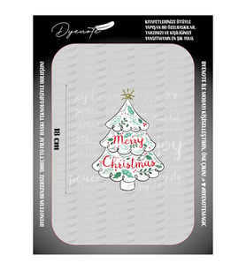 Merry Christmas Yılbaşı Iron Press Tekstil Ütü İle Yapışan Transfer Baskı Kağıdı DTF BASKI