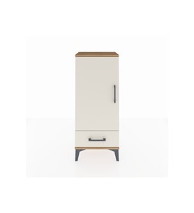 Arges Komodin 3 Raflı Tek Çekmeceli Tek Kapaklı 44x30x106 Çam-Aytaşı