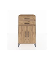 Hyperion Komodin Tek Raflı 2 Çekmeceli 2 Kapaklı 60x44x106 Çam-Çam