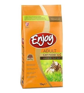 Enjoy Tavuklu Yetişkin Çok Renkli  Kedi Maması 15 Kg