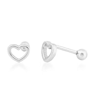 Kalp Gümüş Piercing (Altın-Gümüş)