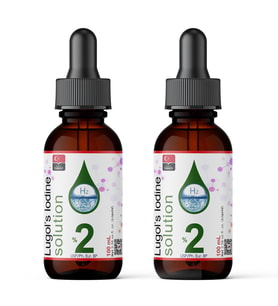 Lugol İyot Çözeltisi %2  2x100 mL (Lügol Çözeltisi Cam Damlalıklı Şişe,Pharma Grade Lugols Iodine)