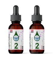 Lugol İyot Çözeltisi %2  2x100 mL (Lügol Çözeltisi Cam Damlalıklı Şişe,Pharma Grade Lugols Iodine)
