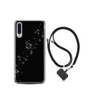 Samsung Galaxy A70 Kılıf Silikon Desen Boyun Askılı Planet 1620