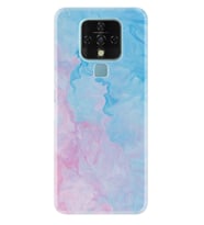 Tecno Camon 16 18P Pova Pova 3 Pova Neo Kılıf Desemli Silikon Pink Blue Abstract 1385