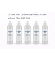 Ultrason Jeli 1 Litre Renksiz İletken Ultrason ve Lazer Cihaz Jeli 5 Adet
