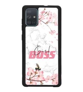 Samsung A71 Uyumlu Sakura Girl Boss Tasarımlı Glossy Telefon Kılıfı