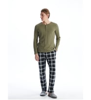 LC WAIKIKI Yeşil Standart Kalıp Erkek Pijama Takımı