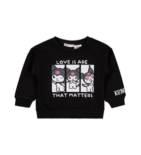 Kuromi 2-5 Yaş Sweatshirt - Siyah