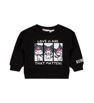 Kuromi 2-5 Yaş Sweatshirt - Siyah