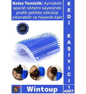 #KediFırçası Cat Duvar Köşe Masaj Aleti Ergonomik Tüy Toplayıcı Hazneli Konfor Kedi Kaşınma Fırçası