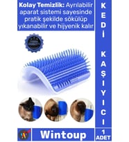 #KediFırçası Cat Duvar Köşe Masaj Aleti Ergonomik Tüy Toplayıcı Hazneli Konfor Kedi Kaşınma Fırçası