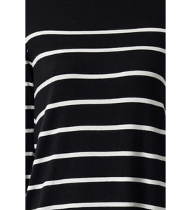 Moda Stil Regular Bisiklet Yaka Midi Boy Elbise Premium İplik Özel İplik Triko Basic Çizgili