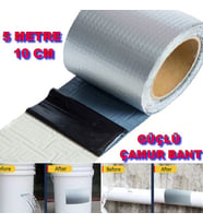 5mt x 10cm Çamur Bant Su Sızdırmaz Güçlü Tamir Tadilat Bandı Çatı İzolasyon Bandı Tamir Bant