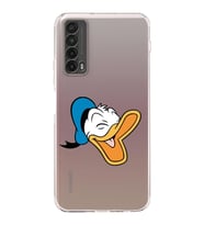Huawei P Smart 2019  Kamera korumalı Kapak Donald Duck Tasarımlı  Şeffaf Kılıf