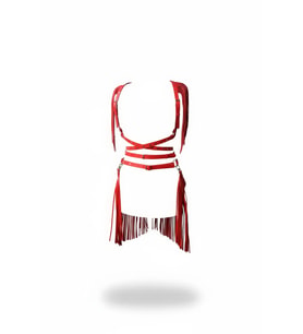 Mulvxbrf Brf02 Kırmızı Kadın Kemer Çoklu Deri Vücut Aksesuarı - Brf1005 (Mulvix)