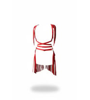 Mulvxbrf Brf02 Kırmızı Kadın Kemer Çoklu Deri Vücut Aksesuarı - Brf1005 (Mulvix)