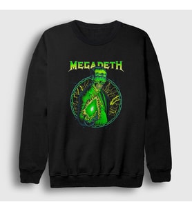 Presmono Unisex Siyah Shine Megadeth Sweatshirt 66039tt