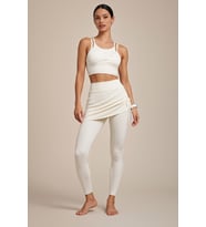 Kadın Yoga Zarif Tayt Ve Atlet Yüksek Bel Spor Slim-Fit Pilates Koşu Spor Tayt Ve Atlet W2010 (Siyah)
