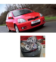 toyota yaris 1998-2004 uyumlu mercekli angel far