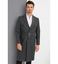 PLT8382 DEWBERRY ERKEK PALTO-DESENLİ ANTRASİT